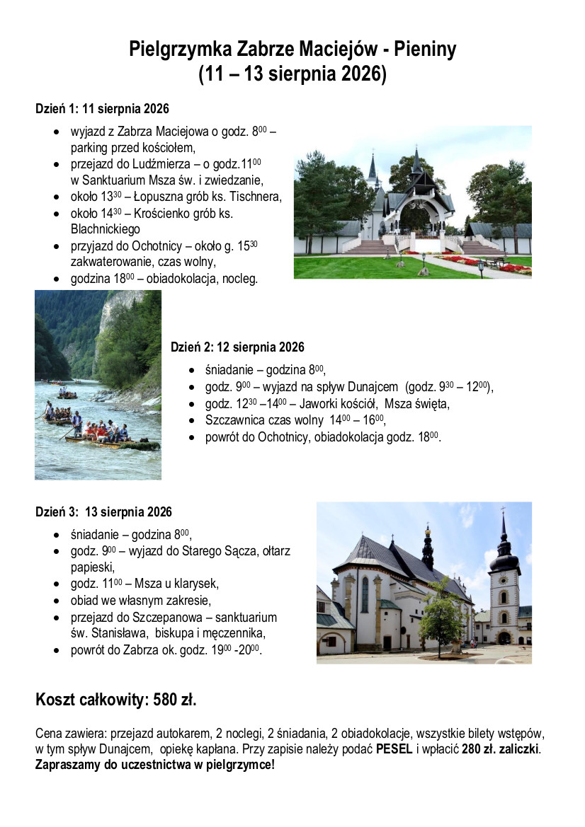 pieniny pielgrzymka