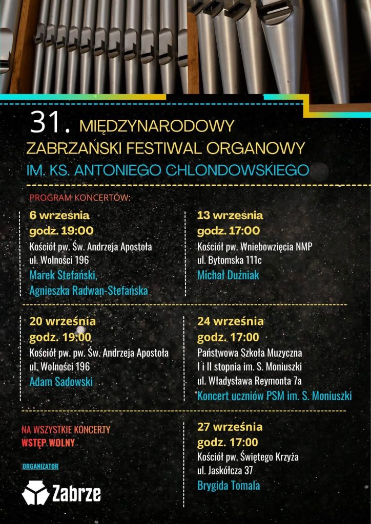 31 zabrzański festiwal organowy
